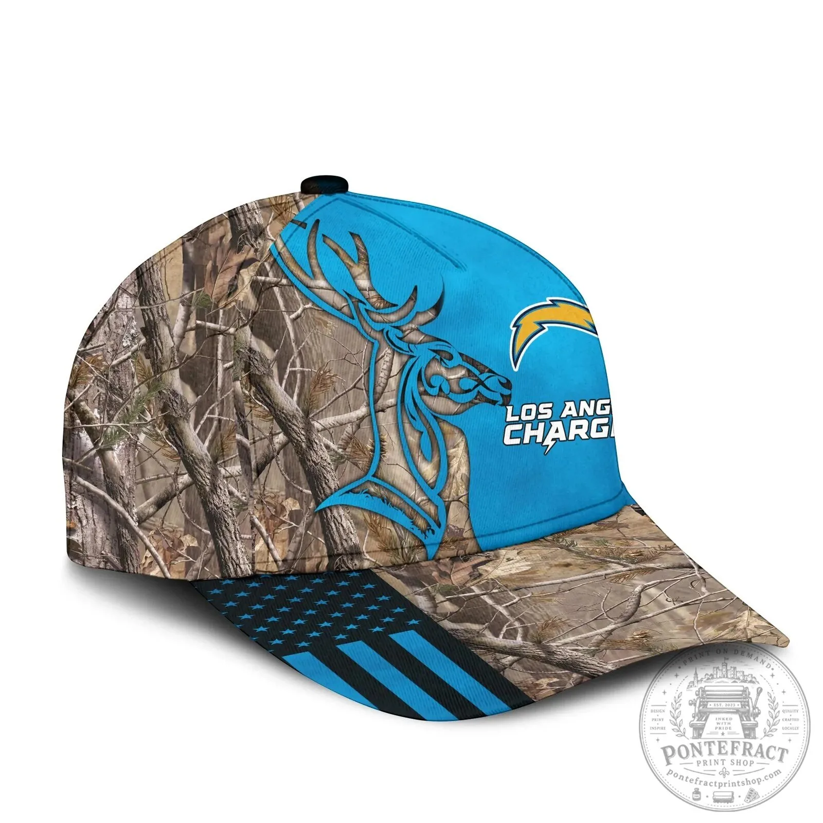 Los Angeles Chargers Camouflage Deer Head Hunting Baseball Cap Hat 13 Los Angeles Chargers Camouflage Deer Head Hunting Baseball Cap Hat