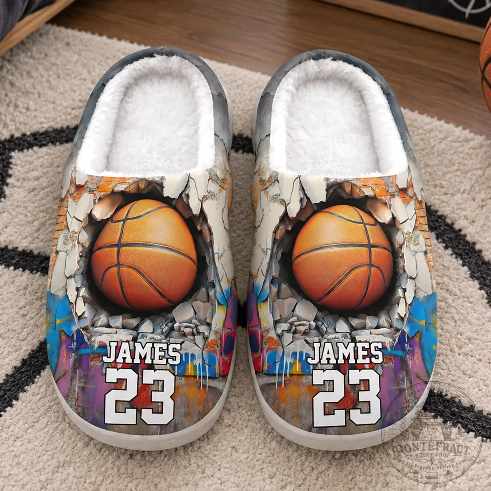 Personalized Soccer Ball Player Name and Number Custom Slippers 15 Personalized Soccer Ball Player Name and Number Custom Slippers