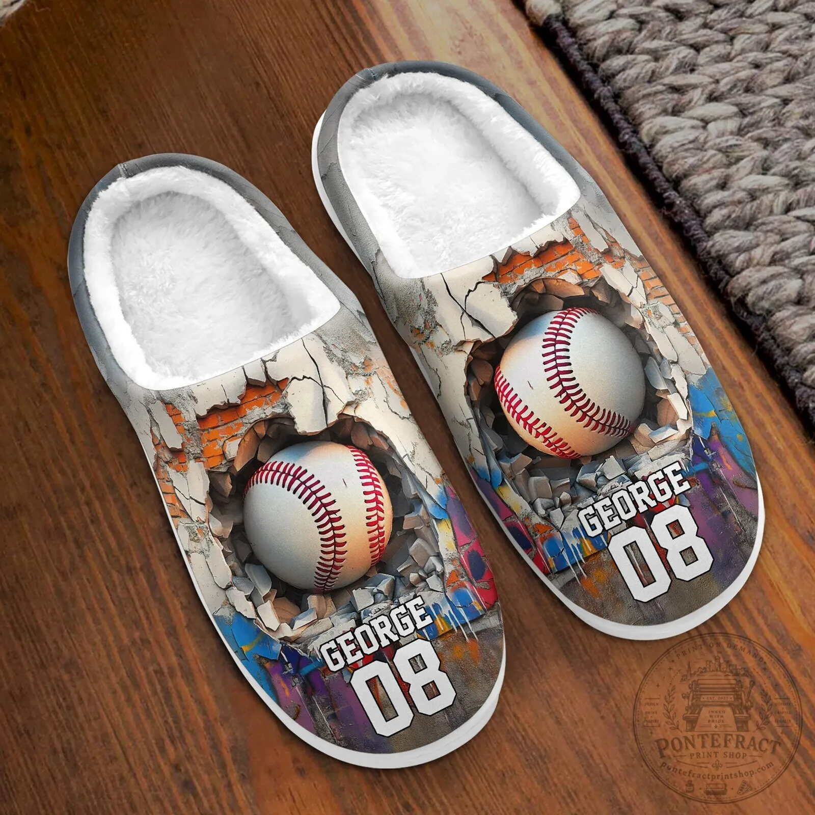 Personalized Soccer Ball Player Name and Number Custom Slippers 19 Personalized Soccer Ball Player Name and Number Custom Slippers