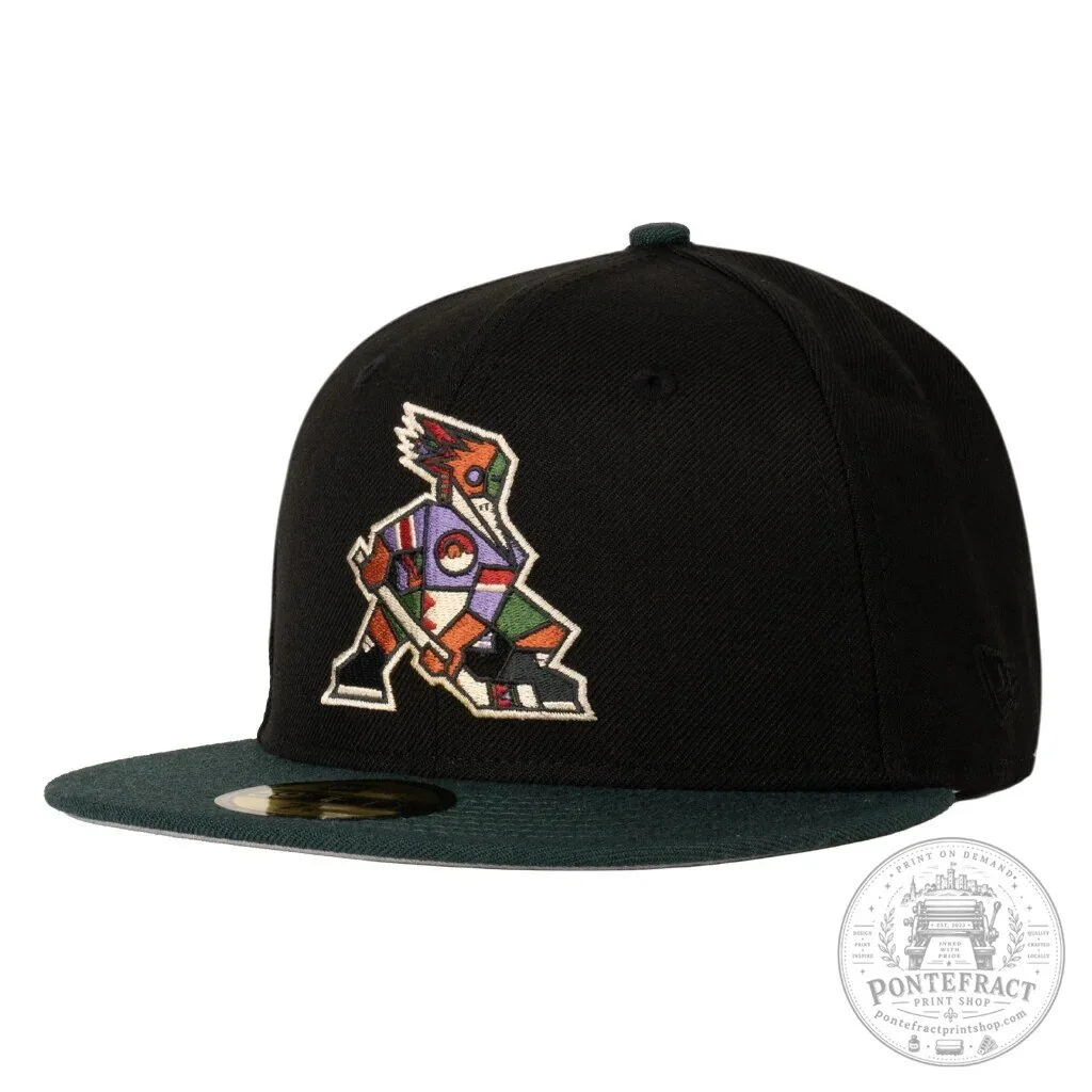 Tucson Roadrunners Kachina Black Two Tone Fitted Cap Hat 8 Tucson Roadrunners Kachina Black Two Tone Fitted Cap Hat