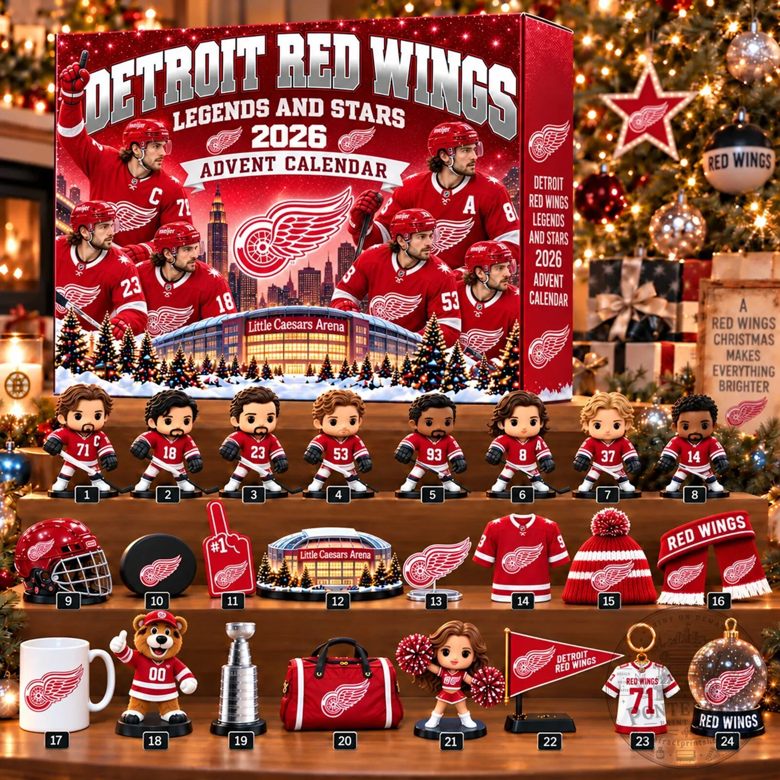 Detroit Red Wings Legends and Stars 2026 Advent Calendar 2D 5 Detroit Red Wings Legends and Stars 2026 Advent Calendar