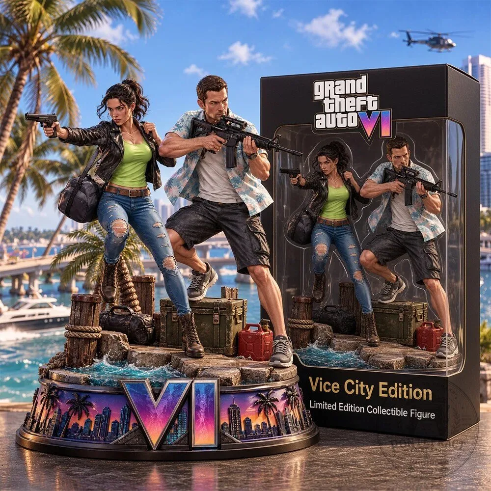 Limited Edition Figurine of Vice City from Grand Theft Auto VI Collectible Statue