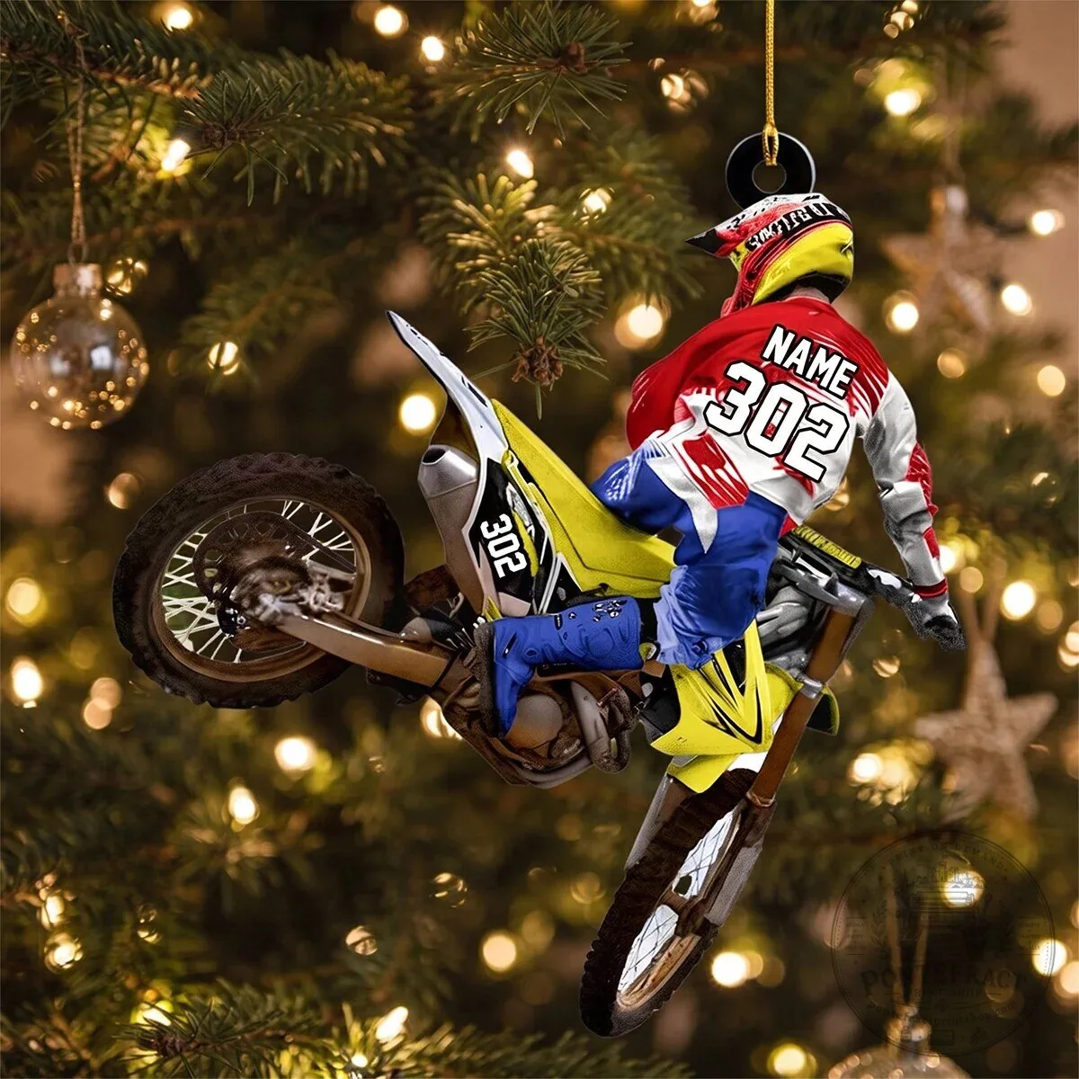 Personalized Motocross Dirt Bike Racer Christmas Tree Ornament Gift 15 Personalized Motocross Dirt Bike Racer Christmas Tree Ornament Gift