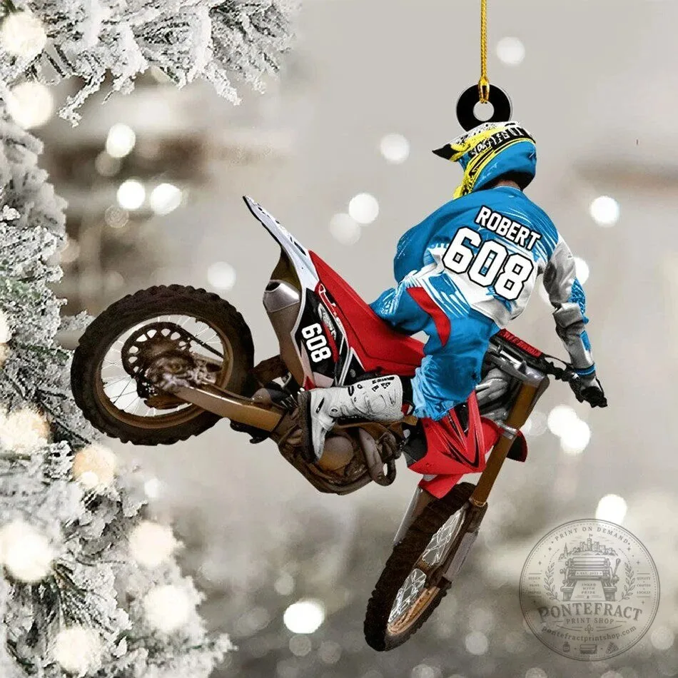 Personalized Motocross Dirt Bike Racer Christmas Tree Ornament Gift 16 Personalized Motocross Dirt Bike Racer Christmas Tree Ornament Gift