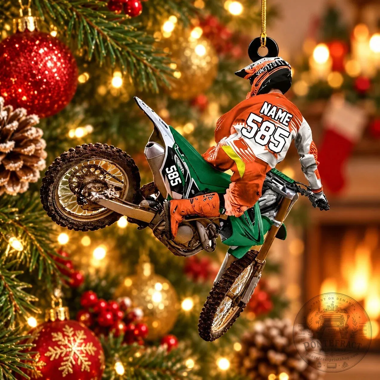 Personalized Motocross Dirt Bike Racer Christmas Tree Ornament Gift 18 Personalized Motocross Dirt Bike Racer Christmas Tree Ornament Gift