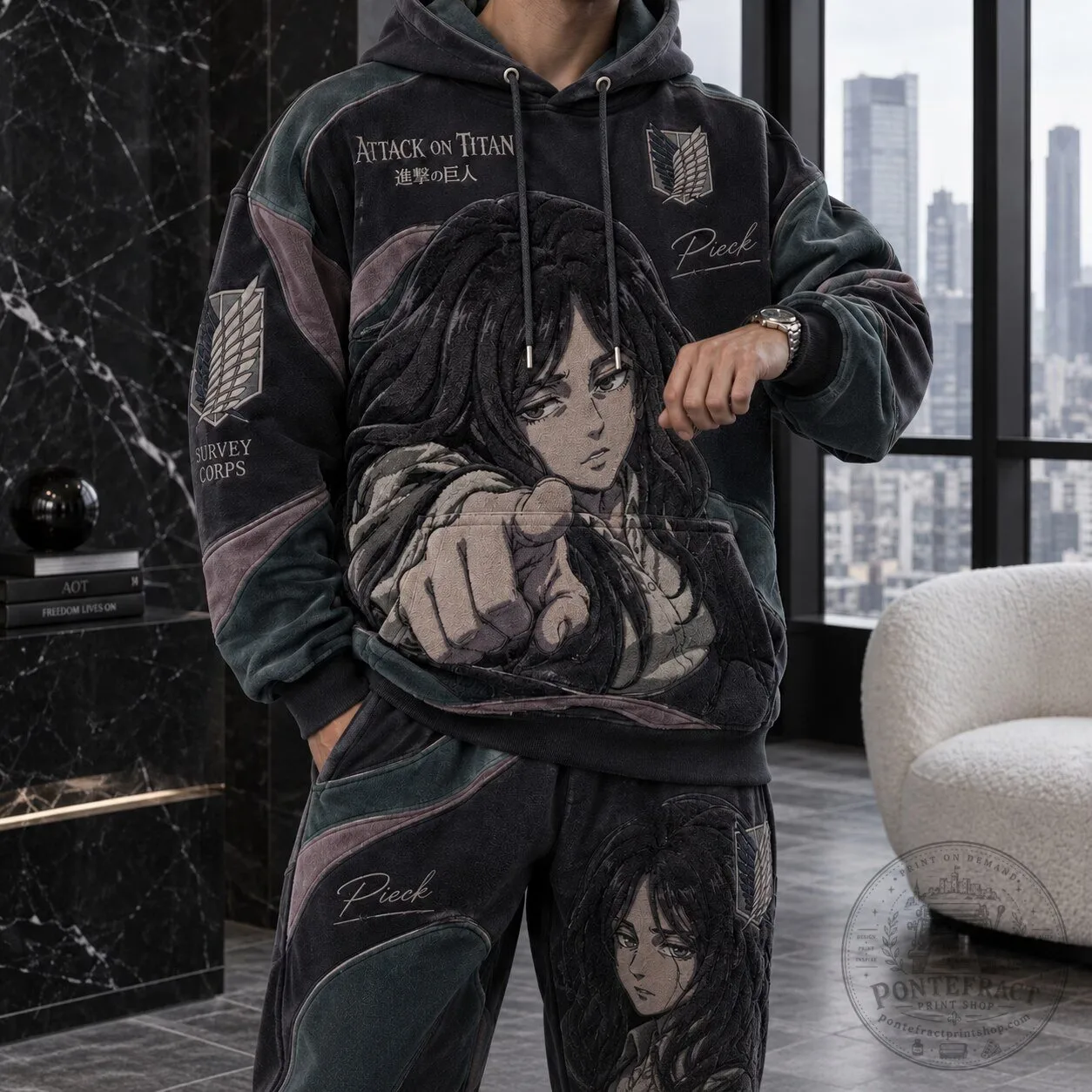 Attack on Titan Pieck Finger Anime Oversized Hoodie 6 Attack on Titan Pieck Finger Anime Oversized Hoodie