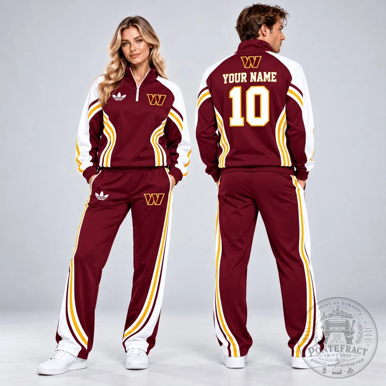 Washington Commanders Custom Name Number Quarter Zip Pullover Sweatshirt 5 Washington Commanders Custom Name Number Quarter Zip Pullover Sweatshirt
