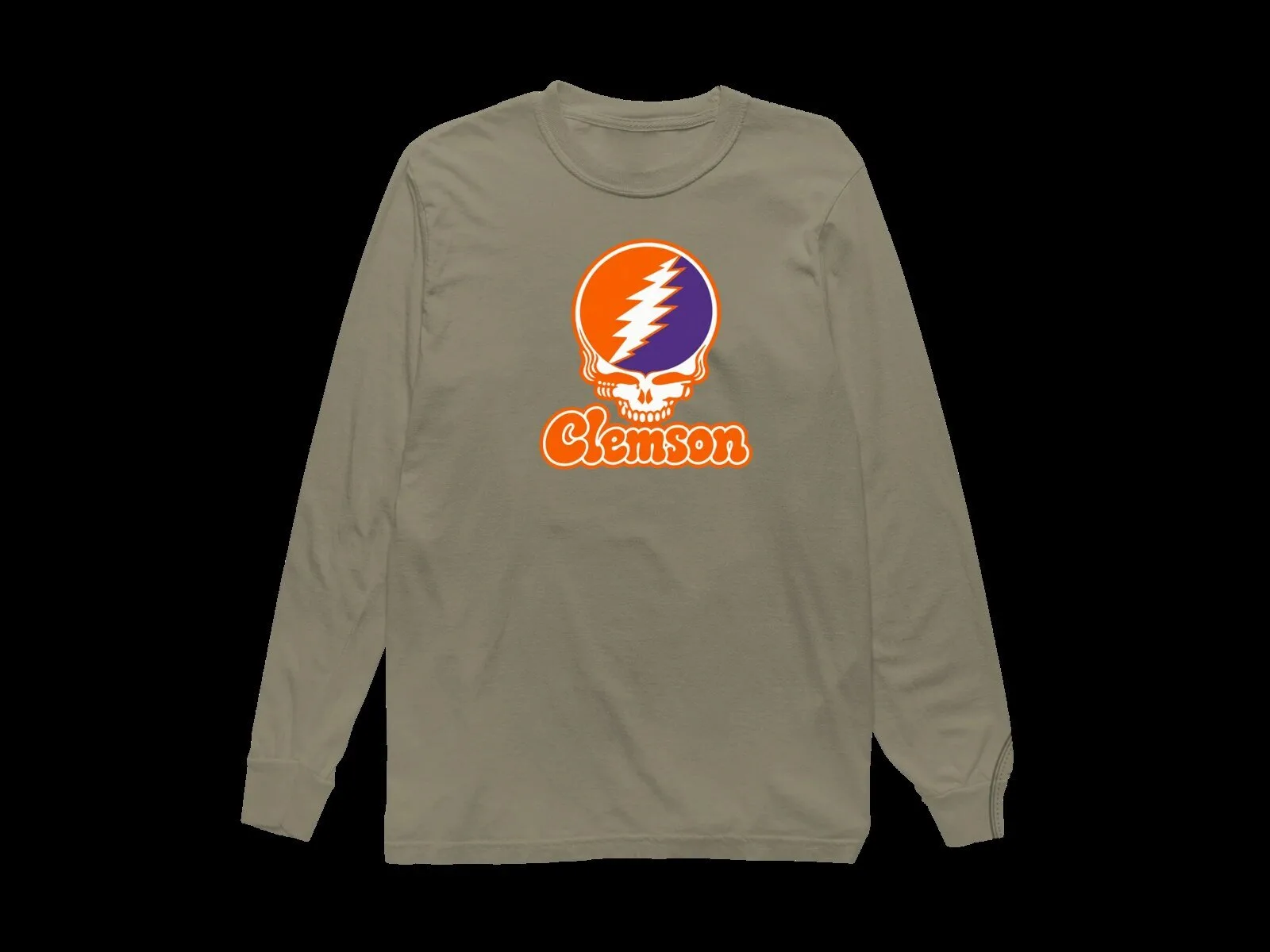 Clemson Tigers Grateful Dead Steal Your Face Long-Sleeve T-Shirt