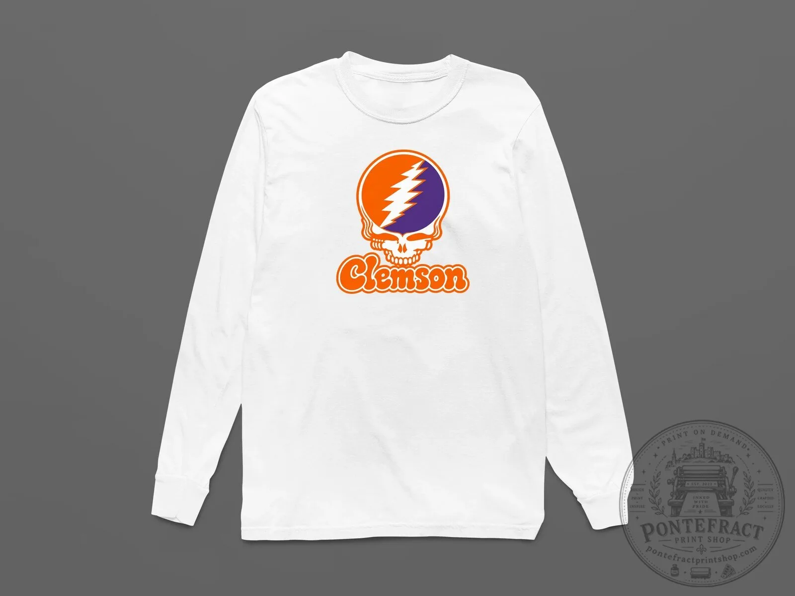 Clemson Tigers Grateful Dead Steal Your Face Long-Sleeve T-Shirt 12 Clemson Tigers Grateful Dead Steal Your Face Long-Sleeve T-Shirt