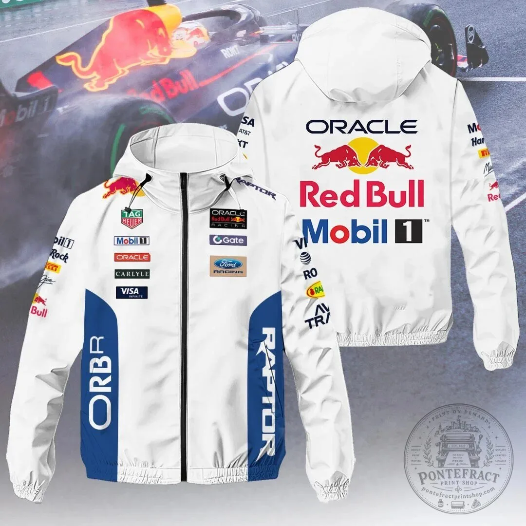 Oracle Red Bull Racing Formula 1 Team White Windbreaker Jacket