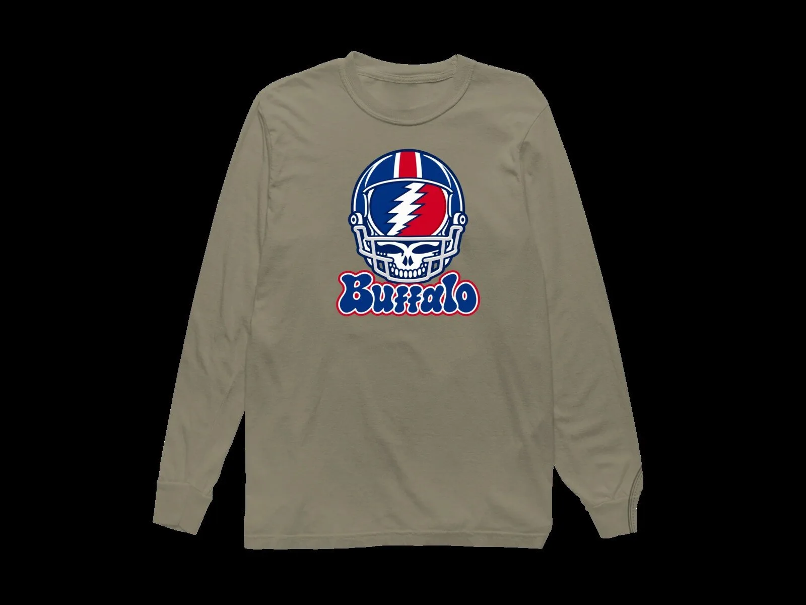Buffalo Bills Grateful Dead Stealie Helmet Football Fan Long-Sleeve T-Shirt