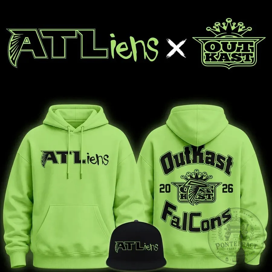 OutKast Atlanta Falcons ATLiens 30th Anniversary Neon Green Hoodie