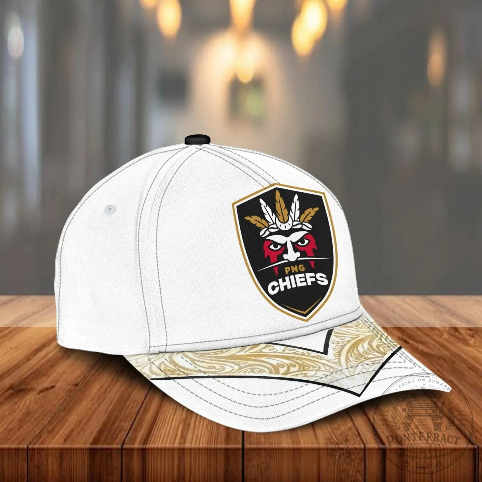 Papua New Guinea Chiefs Rugby League White Polo Shirt with Gold Trim 5 Papua New Guinea Chiefs Rugby League White Polo Shirt with Gold Trim