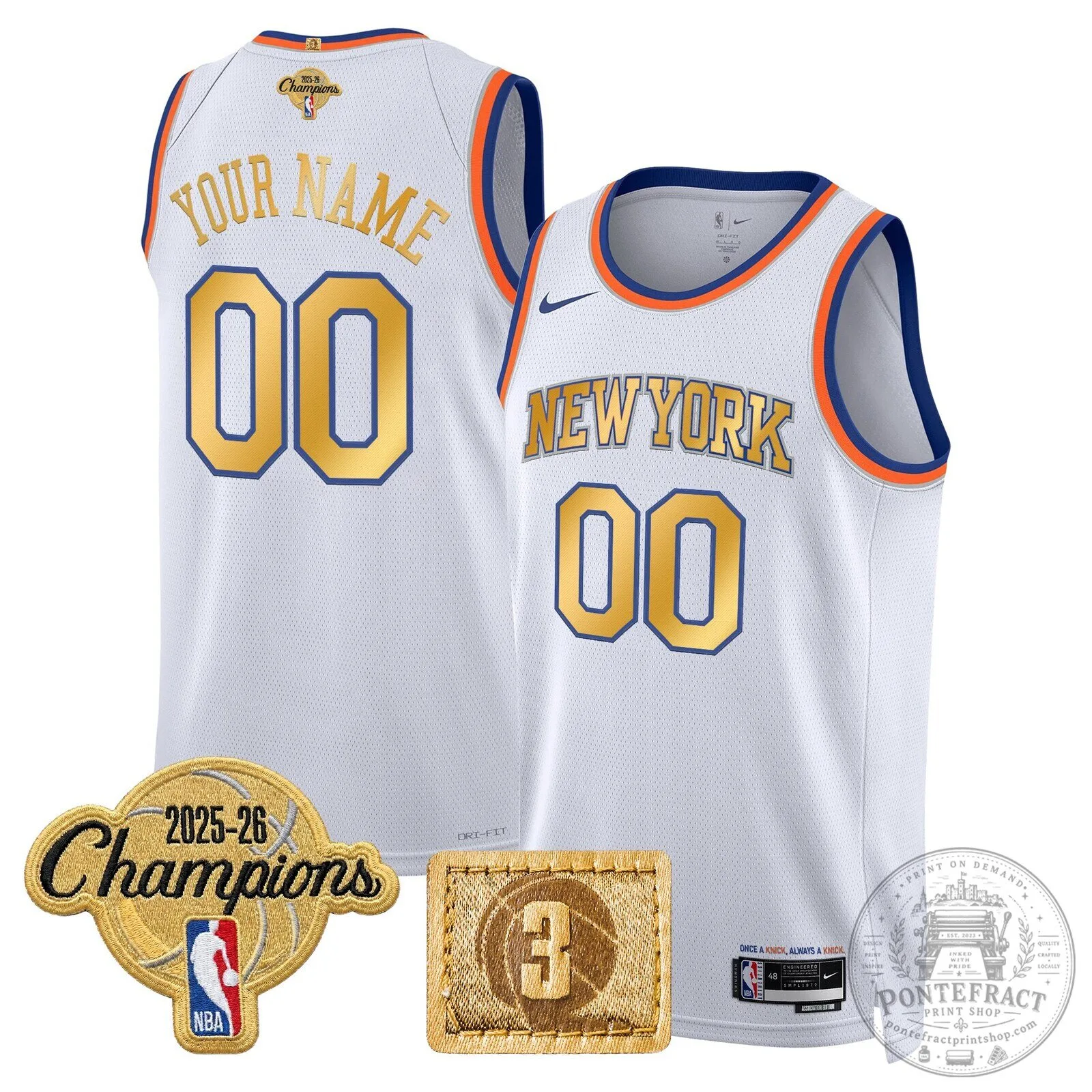New York Knicks 2026 Champions Edition Custom Swingman Basketball Jersey