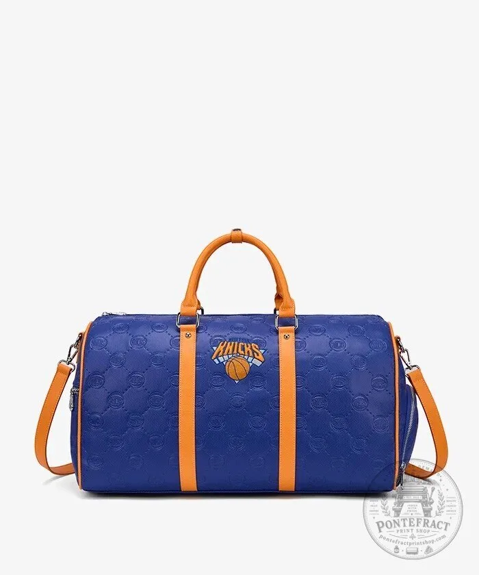 New York Knicks Basketball Team Logo Blue and Orange Sports Duffel Bag